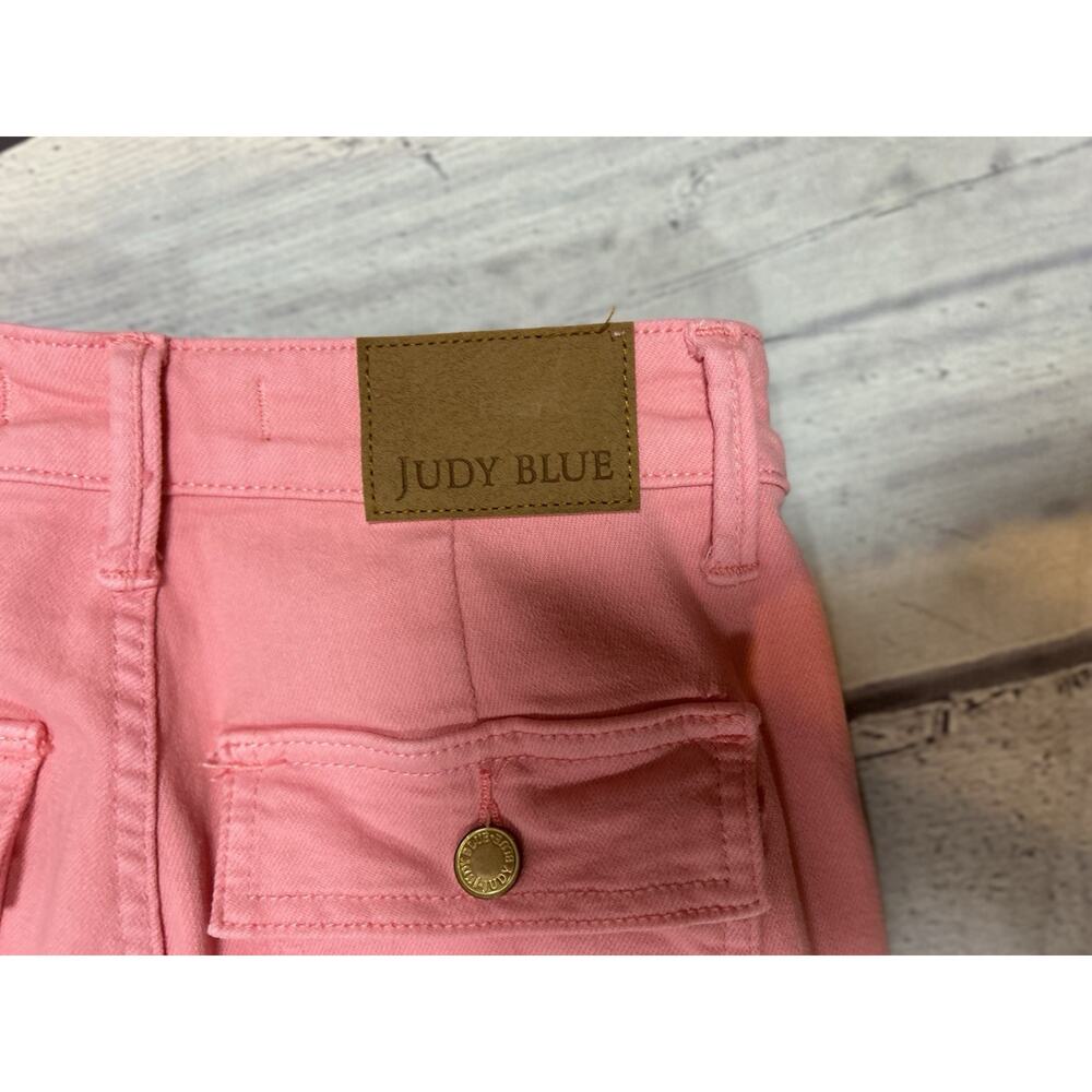 Judy Blue Garment Dyed Pink Cargo Pants Size 3/26 Los Angeles - Picture 6 of 10
